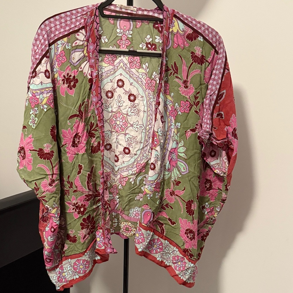 Lovestitch Pink and Green Paisley Kimono